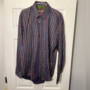 Robert Graham Dress Shirt Sz XL